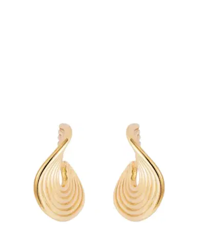 Fernando Jorge Stream Lines Flat Hoop Earrings in 18k Yellow Gold | Thumbnail 1