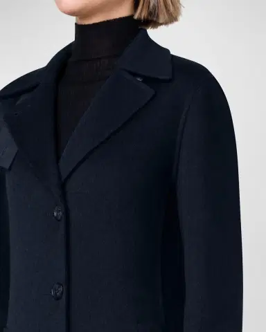 Akris Leather Collar Cashmere Coat | Thumbnail 4 Akris Leather Collar Cashmere Coat | Thumbnail 4
