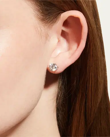 FANTASIA by DESERIO 14K White Gold Brilliant-Cut Earrings | Thumbnail 2 FANTASIA by DESERIO 14K White Gold Brilliant-Cut Earrings | Thumbnail 2