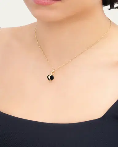 L. Klein Prisma 18k Gold & Black Agate Small Pendant Brilliant Chain Necklace | Thumbnail 2 L. Klein Prisma 18k Gold & Black Agate Small Pendant Brilliant Chain Necklace | Thumbnail 2