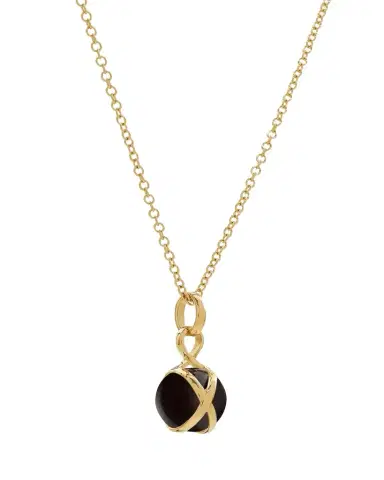 L. Klein Prisma 18k Gold & Black Agate Small Pendant Brilliant Chain Necklace | Thumbnail 1 L. Klein Prisma 18k Gold & Black Agate Small Pendant Brilliant Chain Necklace | Thumbnail 1