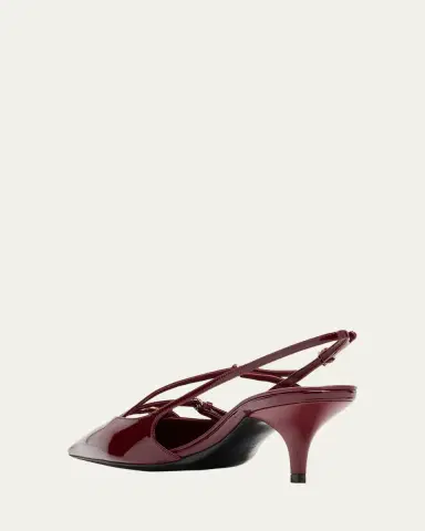 Miu Miu Patent Buckle-Trio Slingback Pumps | Thumbnail 4