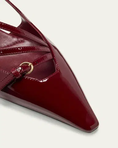 Miu Miu Patent Buckle-Trio Slingback Pumps | Thumbnail 5