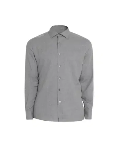 Zegna Men's Cashco Melange Sport Shirt | Thumbnail 1