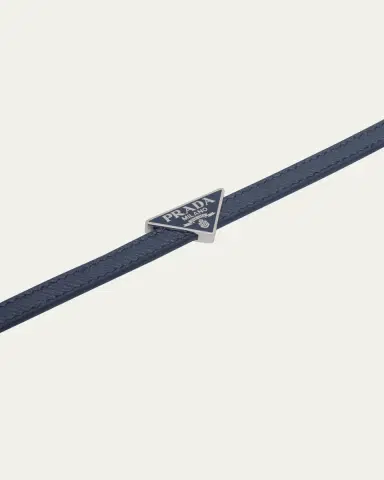 Prada Men's Saffiano Leather Logo Bracelet | Thumbnail 3