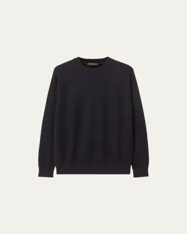 Loro Piana Men's Girocollo Balfour Crewneck Sweater | Thumbnail 5 Loro Piana Men's Girocollo Balfour Crewneck Sweater | Thumbnail 5