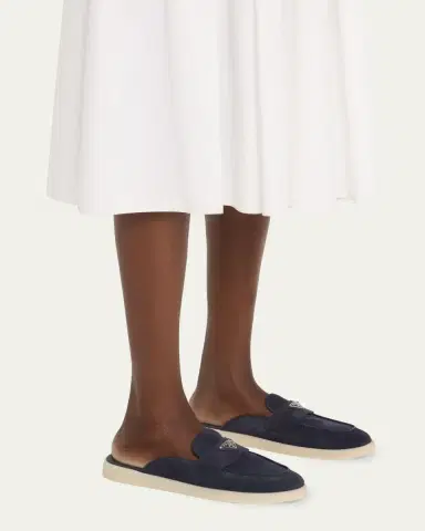 Prada Saint Tropez Suede Mules | Thumbnail 7