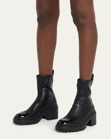 Giuseppe Zanotti Leather Cap-Toe Moto Boots | Thumbnail 2