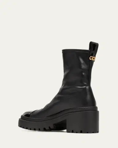 Giuseppe Zanotti Leather Cap-Toe Moto Boots | Thumbnail 4
