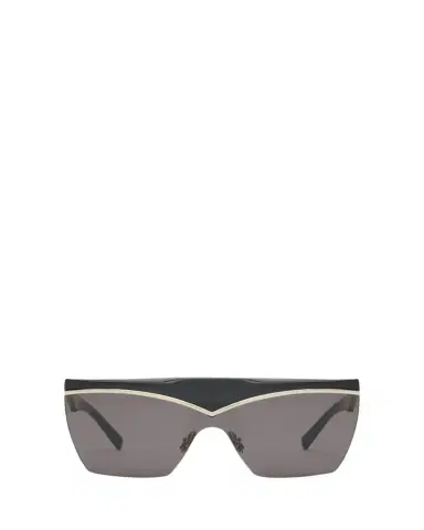 Saint Laurent Logo Acetate Shield Sunglasses | Thumbnail 1