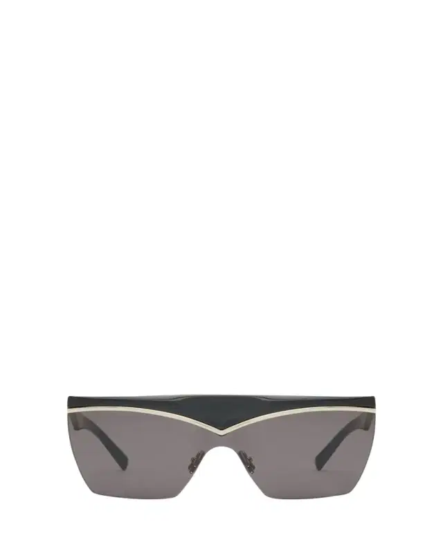Saint Laurent Logo Acetate Shield Sunglasses