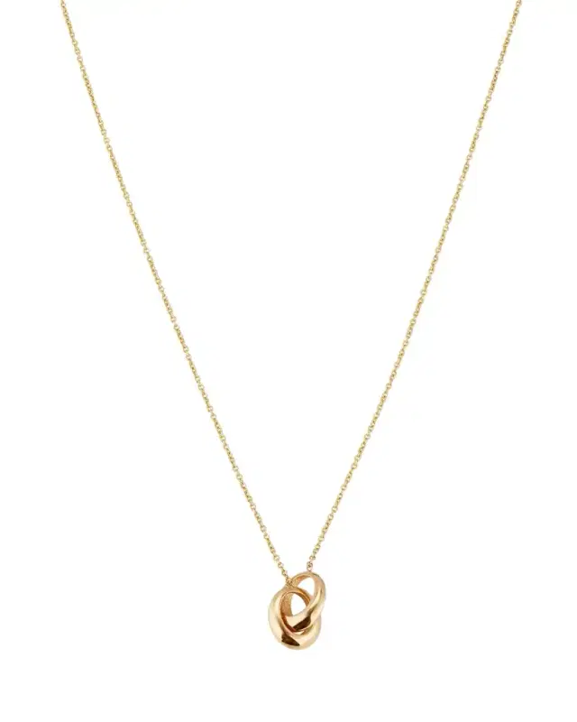 18K Micro Crescent Links Necklace