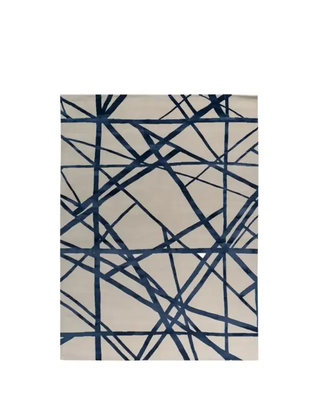 The Rug Company x Kelly Wearstler Channels Indigo Hand-Knotted Rug, 8' x 10'
