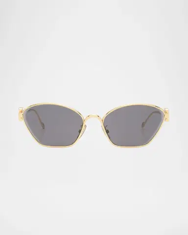 Loewe Anagram Golden Metal Cat-Eye Sunglasses | Thumbnail 3