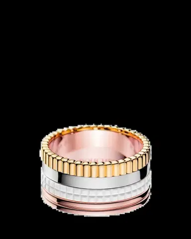 Boucheron Quatre Large Ring in Tricolor Gold and White Ceramic | Thumbnail 2