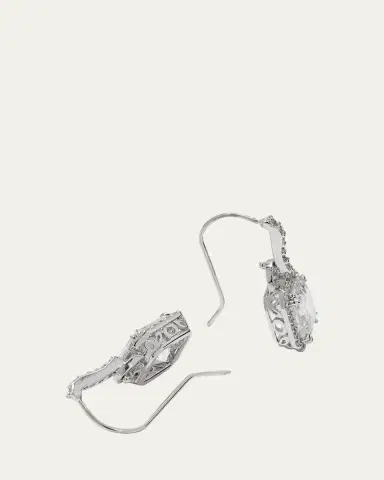 FANTASIA by DESERIO 3.5ct Asscher Cut Cubic Zirconia Earrings | Thumbnail 3 FANTASIA by DESERIO 3.5ct Asscher Cut Cubic Zirconia Earrings | Thumbnail 3