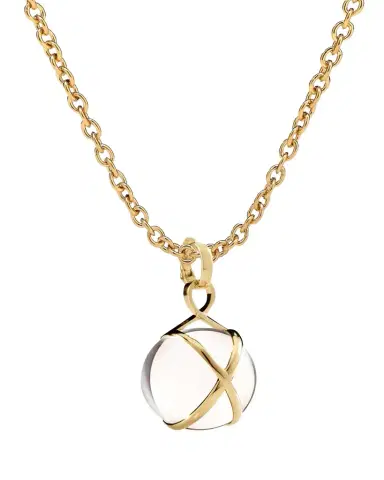 L. Klein Prisma 18k Gold & Crystal Quartz Large Pendant Luxe Chain Necklace | Thumbnail 1