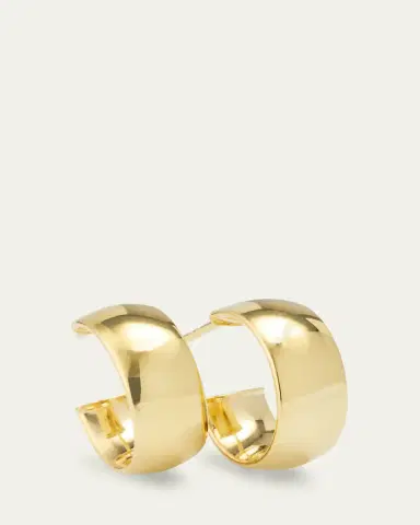 Lana 14K Gold Hollow Huggie Earrings | Thumbnail 3