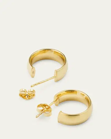 Lana 14K Gold Hollow Huggie Earrings | Thumbnail 4