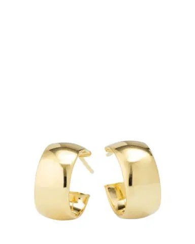 Lana 14K Gold Hollow Huggie Earrings | Thumbnail 1
