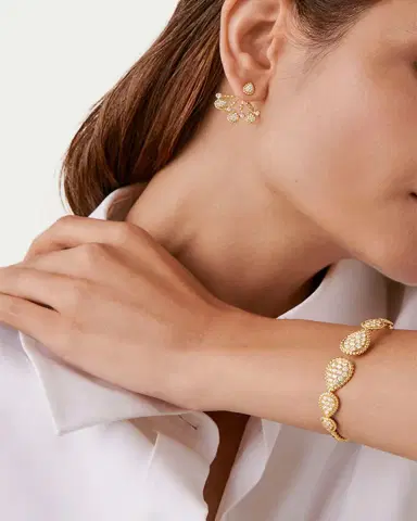 Boucheron Yellow Gold Serpent Boheme Stud Earring with Diamond Extra-Small Motif, Single | Thumbnail 2
