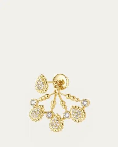 Boucheron Yellow Gold Serpent Boheme Stud Earring with Diamond Extra-Small Motif, Single | Thumbnail 3