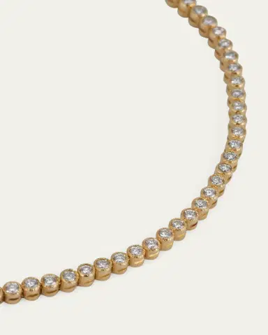 Paul Morelli 18K Yellow Gold Stitch Pinpoint Diamond Tennis Bracelet | Thumbnail 3