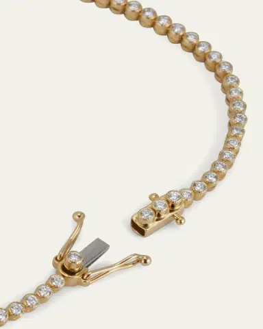 Paul Morelli 18K Yellow Gold Stitch Pinpoint Diamond Tennis Bracelet | Thumbnail 4