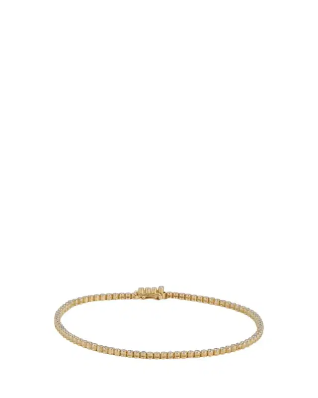 Paul Morelli 18K Yellow Gold Stitch Pinpoint Diamond Tennis Bracelet