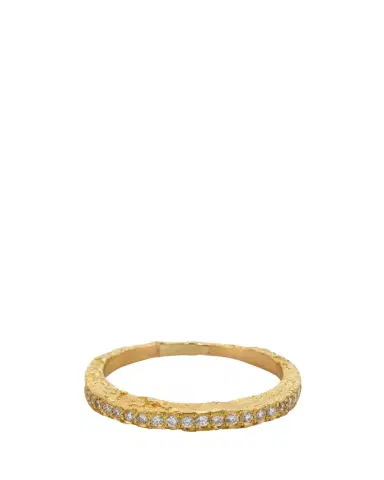 Elhanati Paloma Moon Ring in 18K Solid Yellow Gold with Top Wesselton VVS Diamonds | Thumbnail 1