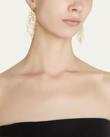 Buccellati Hawaii 18k Gold Long Pendant Earrings, 9cm | Thumbnail 2