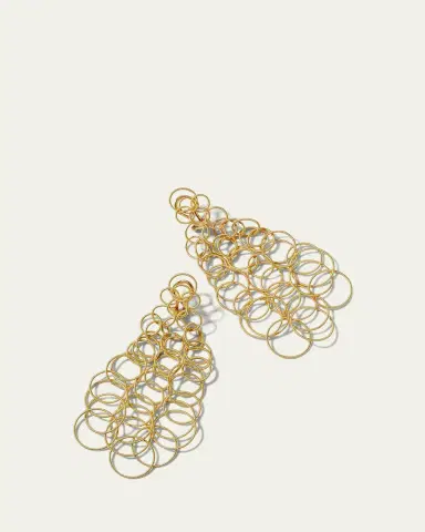 Buccellati Hawaii 18k Gold Long Pendant Earrings, 9cm | Thumbnail 3