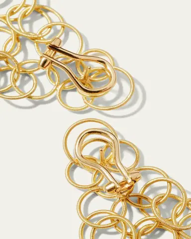 Buccellati Hawaii 18k Gold Long Pendant Earrings, 9cm | Thumbnail 4