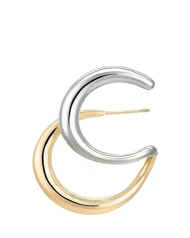 Curl Earrings Two-Tone Curl Earrings Two-Tone