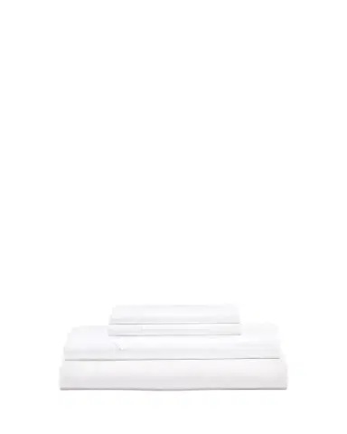 John Robshaw Stitched White King Sheet Set | Thumbnail 1