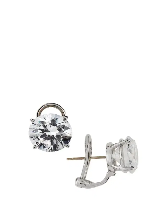 Fantasia by DeSerio CZ Round Stud Earrings, 10.00 TCW