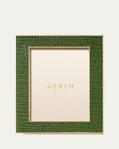 AERIN Classic Crocodile Leather Frame, 5x7 | Thumbnail 2
