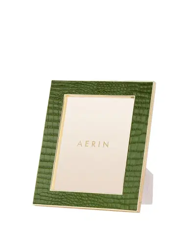 AERIN Classic Crocodile Leather Frame, 5x7 | Thumbnail 1