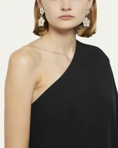 Buccellati Blossoms Gardenia Silver, Gold and Brown Diamond Pendant Earrings | Thumbnail 2