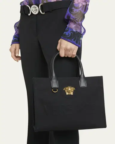 Versace La Medusa Mini Canvas Tote Bag | Thumbnail 2