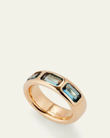 Pomellato 18K Rose Gold Iconica Ring with London Blue Topaz | Thumbnail 4