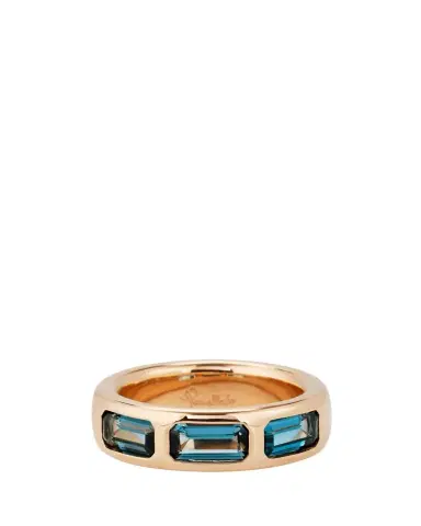 Pomellato 18K Rose Gold Iconica Ring with London Blue Topaz | Thumbnail 1