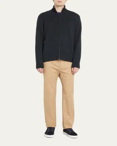 Loro Piana Men's Cashmere Parksville Full-Zip Sweater | Thumbnail 2