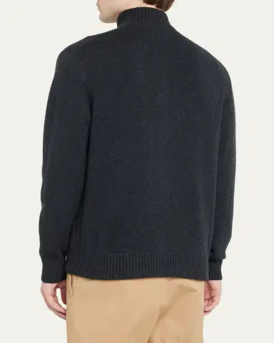 Loro Piana Men's Cashmere Parksville Full-Zip Sweater | Thumbnail 3