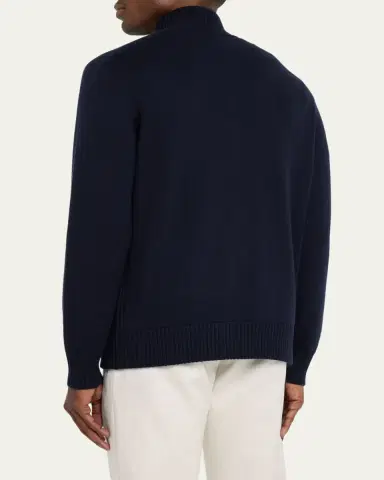 Loro Piana Men's Cashmere Parksville Full-Zip Sweater | Thumbnail 7