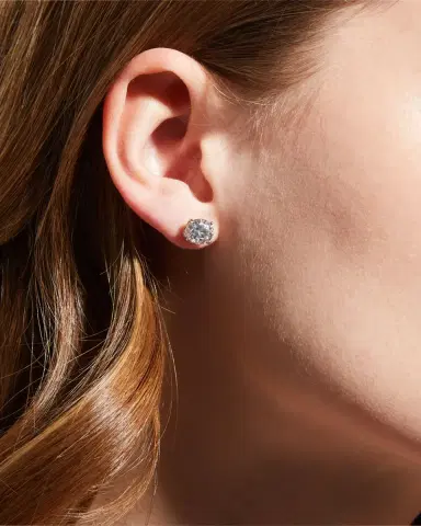 Fantasia by DeSerio 14K Yellow Gold 2.5ct Stud Earrings | Thumbnail 2