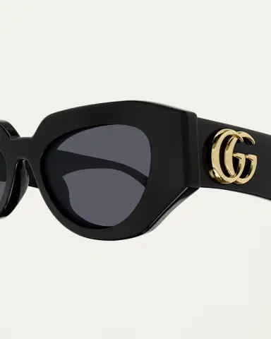 Gucci Geometric Acetate Butterfly Sunglasses | Thumbnail 3