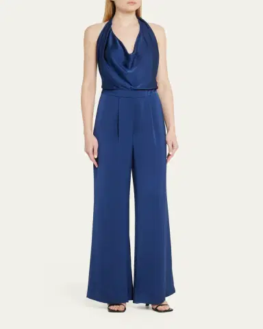 Ramy Brook Harriet Satin Halter Jumpsuit | Thumbnail 2 Ramy Brook Harriet Satin Halter Jumpsuit | Thumbnail 2