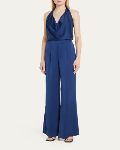 Ramy Brook Harriet Satin Halter Jumpsuit | Thumbnail 4 Ramy Brook Harriet Satin Halter Jumpsuit | Thumbnail 4