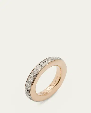 Pomellato Iconica 18K Rose and White Gold Ring with Diamonds | Thumbnail 3